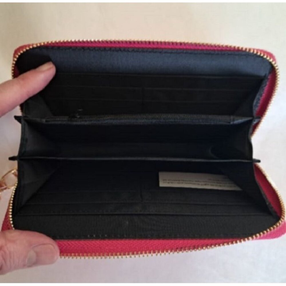 Pink Cadillac New Elvis Presley Clutch Purse Wallet Wristlet Coin Phone Holder - Picture 2 of 2